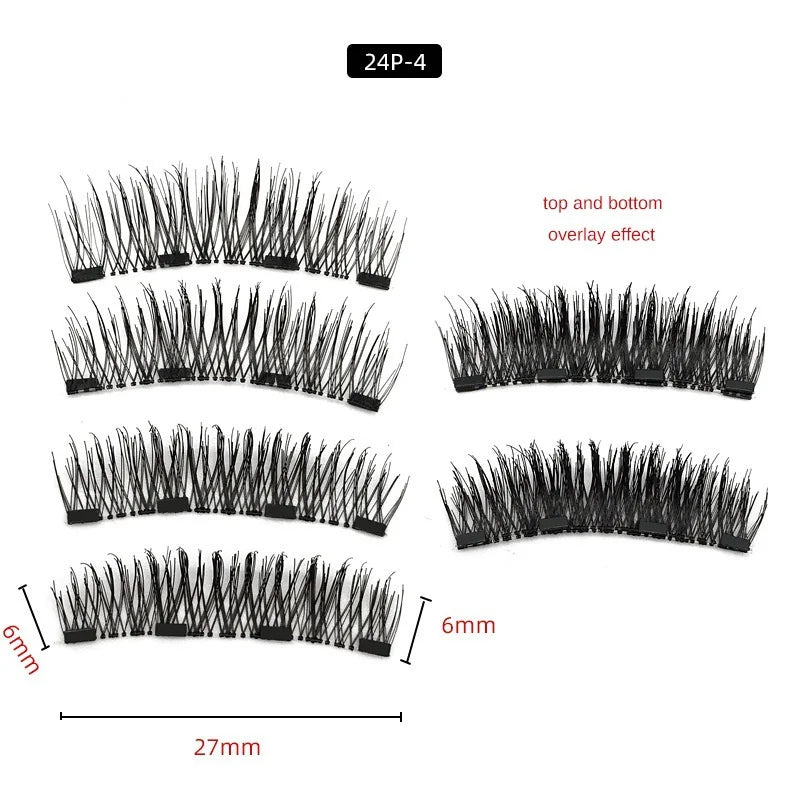 Cils Magnétiques Réutilisables 3D Naturels