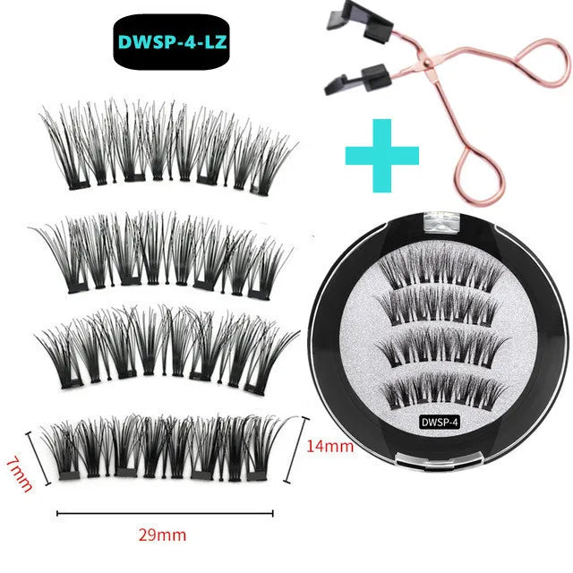 Cils Magnétiques Réutilisables 3D Naturels