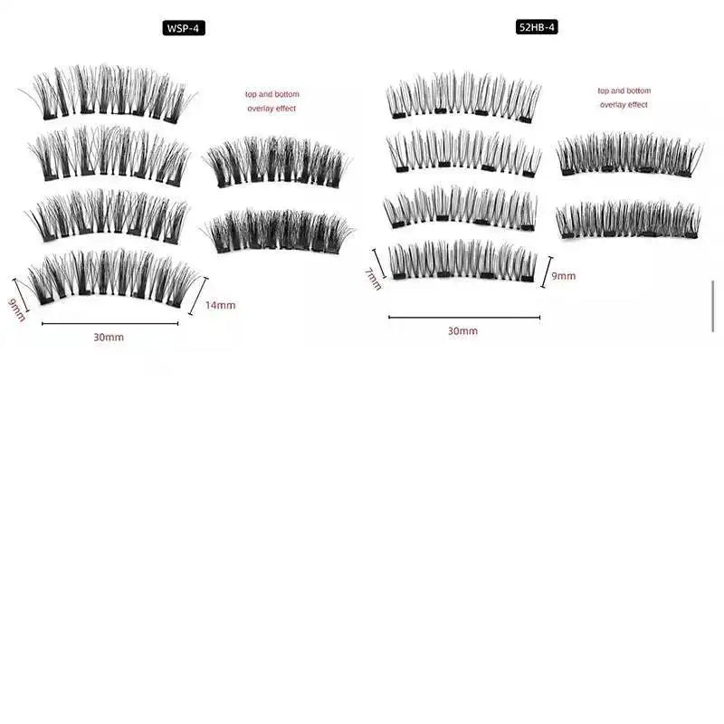 Cils Magnétiques Réutilisables 3D Naturels