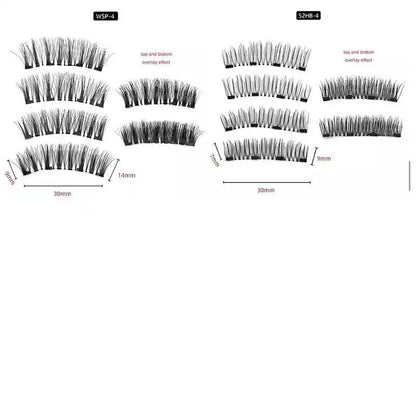 Cils Magnétiques Réutilisables 3D Naturels