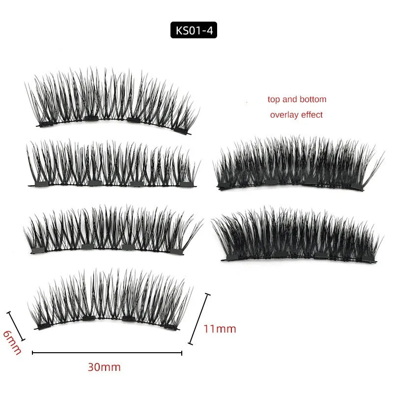 Cils Magnétiques Réutilisables 3D Naturels